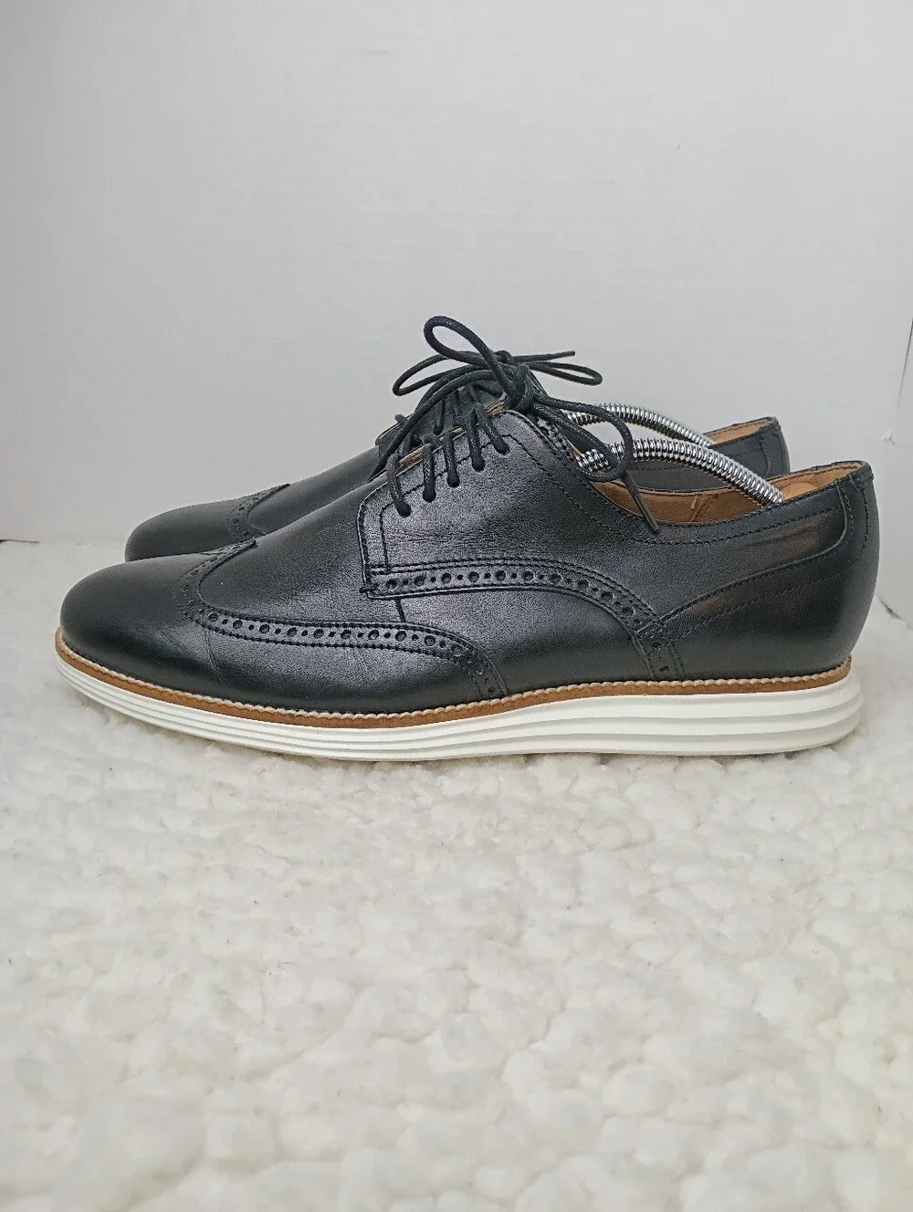 Cole Haan OriginalGrand Wingtip Oxford Black Leather Men 11.5 C26369 Dress